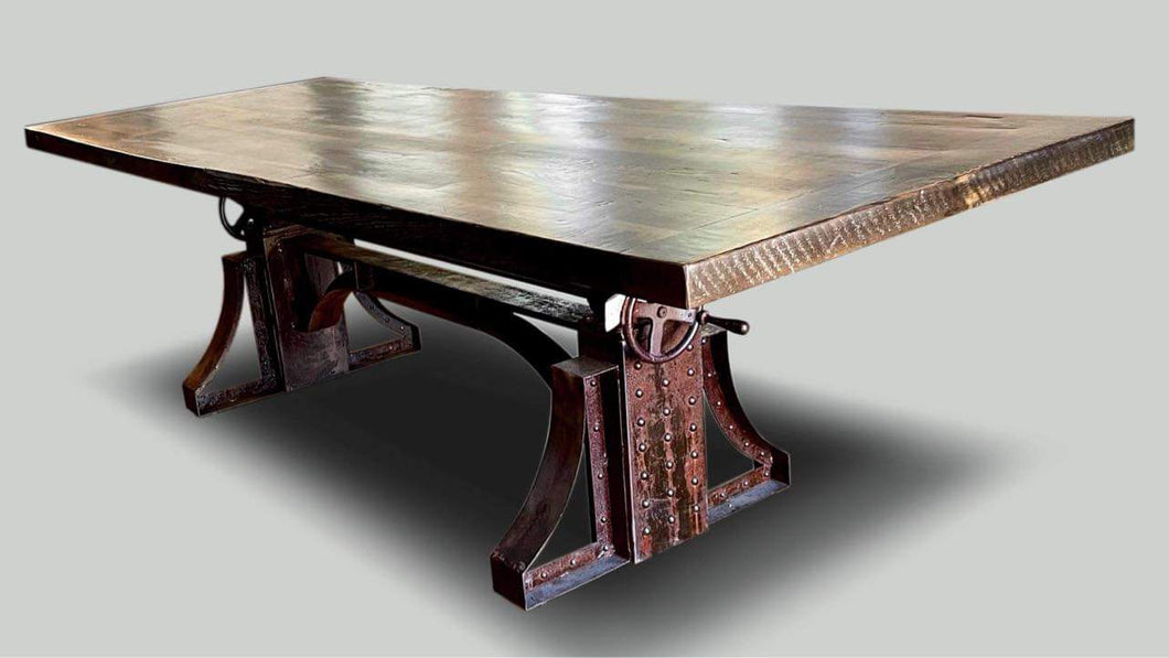 Industrial Riveted Reclaimed Wood Dining Table
